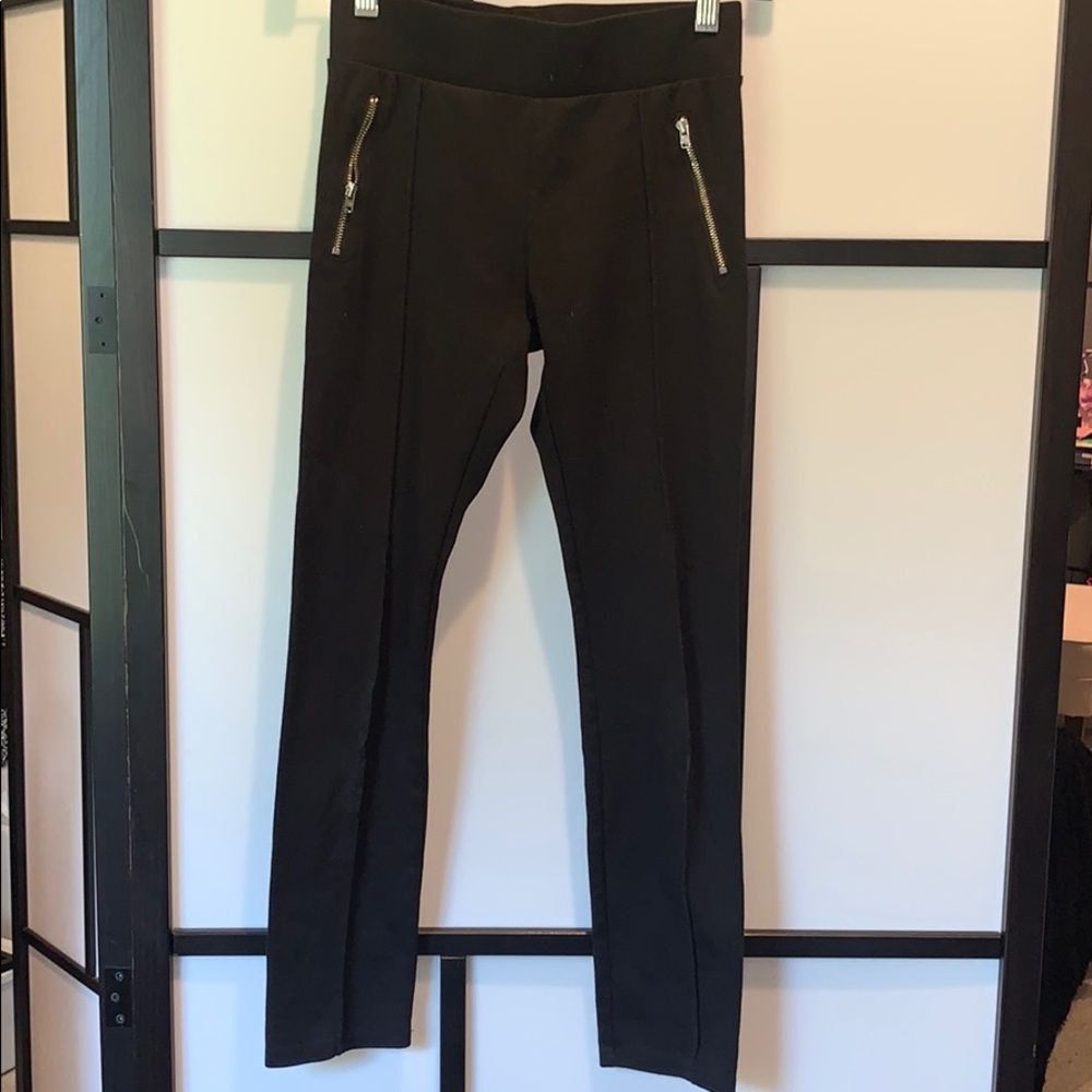 Girls Black Jeggings 10/12